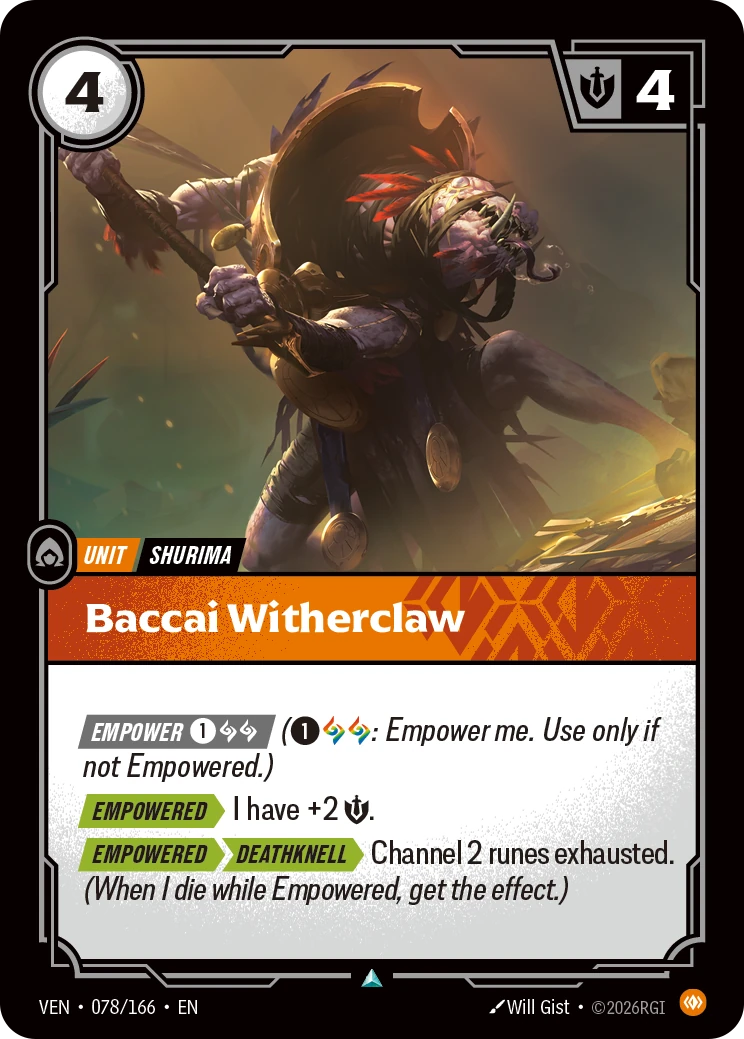 Baccai Witherclaw 卡圖