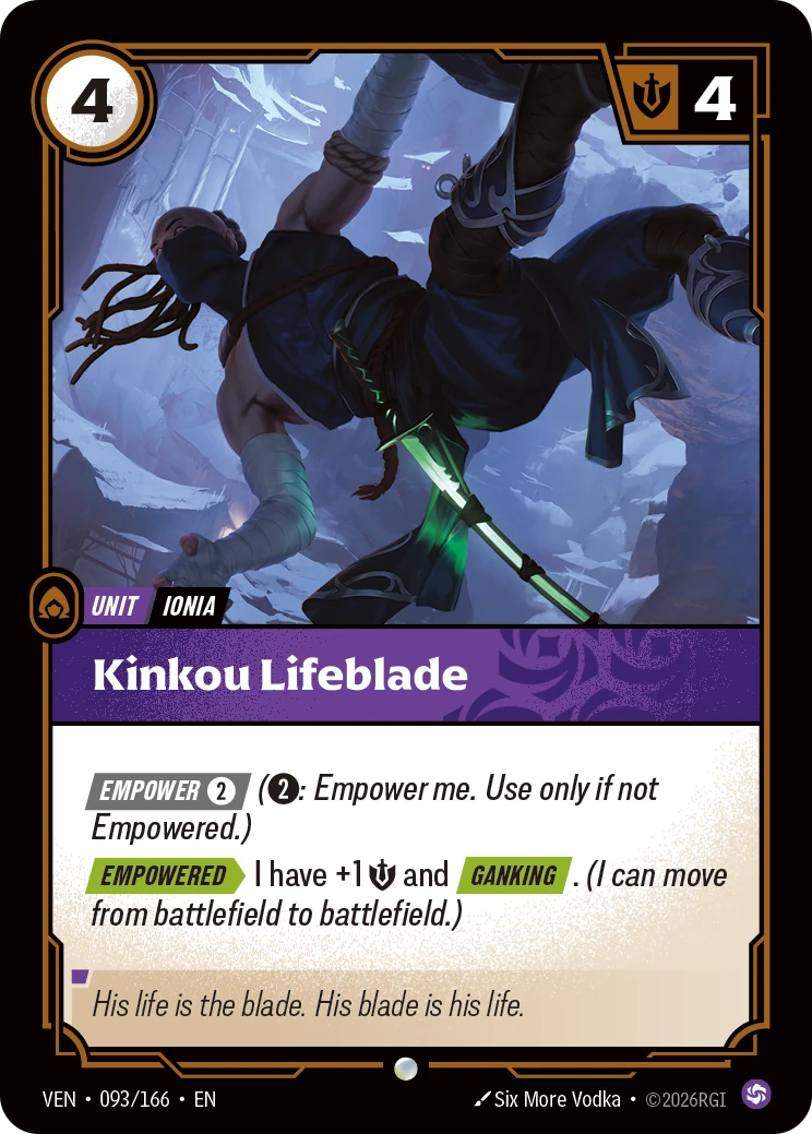 Kinkou Lifeblade 卡圖