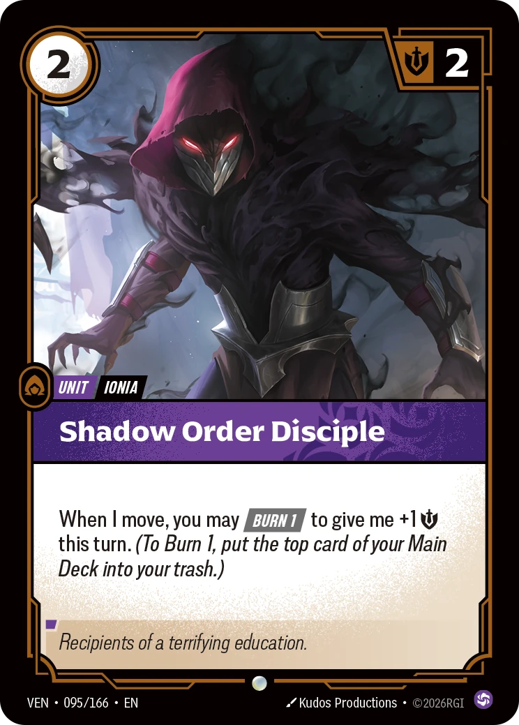 Shadow Order Disciple 卡圖