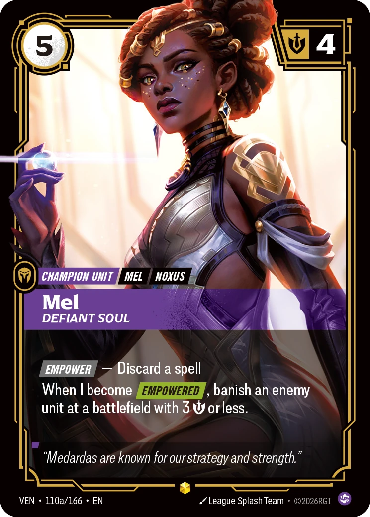 Mel, Defiant Soul 卡圖