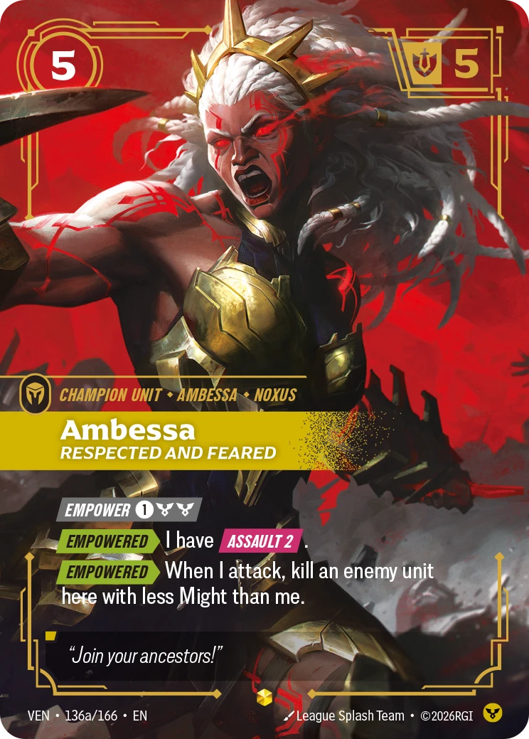 Ambessa, Respected and Feared 卡圖